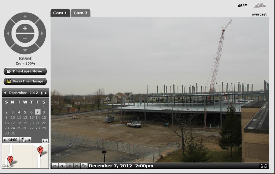 Live web cam links are now available to track the construction at Protsman and Lake Central High School.