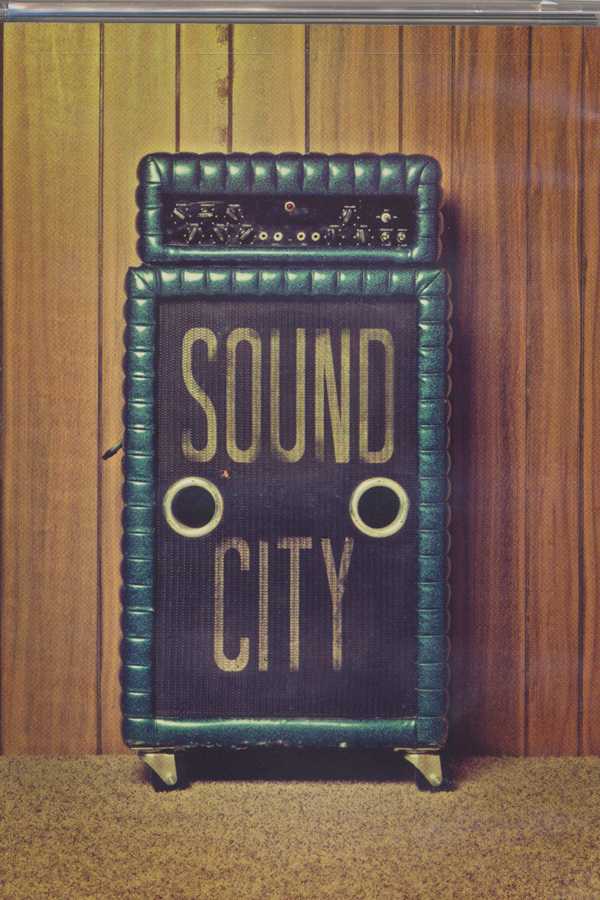 The front cover of the movie shows a speaker from the recording studio. The film, Sound City, was released on Jan. 18, 2013. 