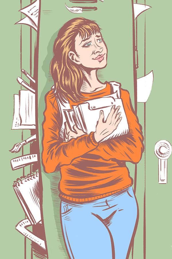 300 DPI Illustration of a busy high school senior that is hopeful for her future. (Used with limited license: TNS 2016)
