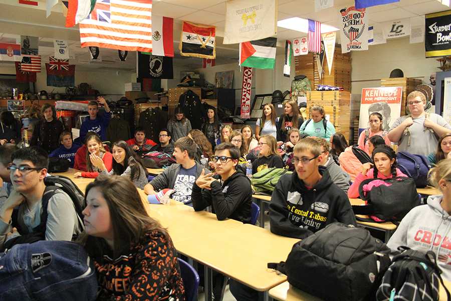 The History Club members met in Mr. Tom Clark’s, Social Studies, room C313, on Friday, Oct. 14. The club will meet in the LGI from now on.