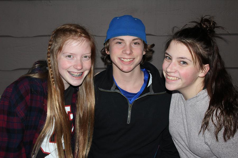 Kasseidi Lessentine (10), Casey Lessentine (10) and Kailey Lessentine (10) pose for a photo. These triplets, along with their older brother, were extras in ‘Shameless’.