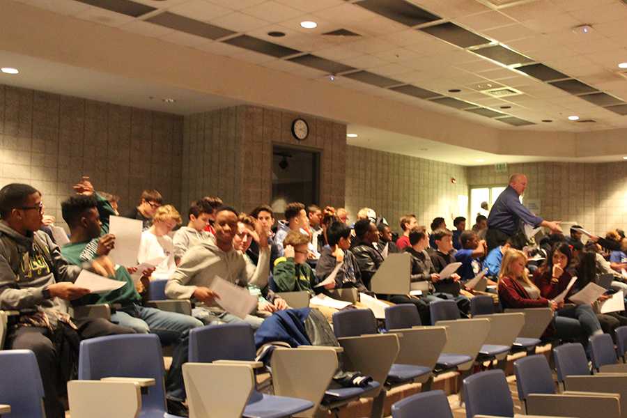 The LGI room was packed with potential track and field members. The meeting was held on Jan. 18.
