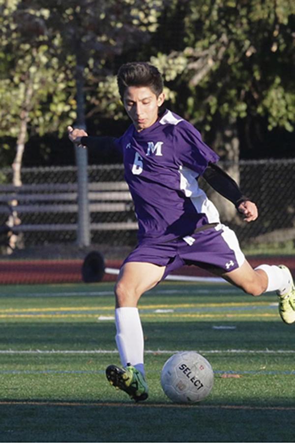  Andy Lomeli (11) plays for the Master Schools soccer team. Lomeli used to attend and play for the Masters School [a private school in New York] before transferring.
