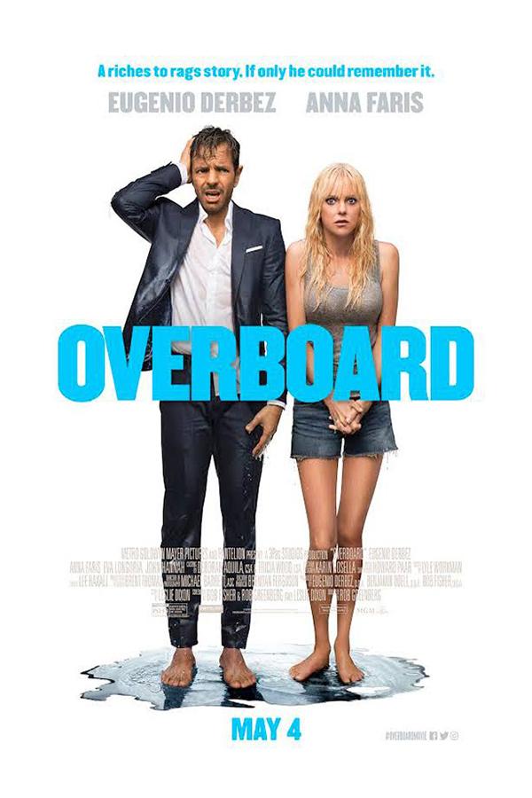 Leonardo (Eugenio Derbez) is confused, and Kate (Anna Faris) stands next to him with a guilty expression. The movie was released in theaters on Friday, May 4. Photo credit to IMDb.