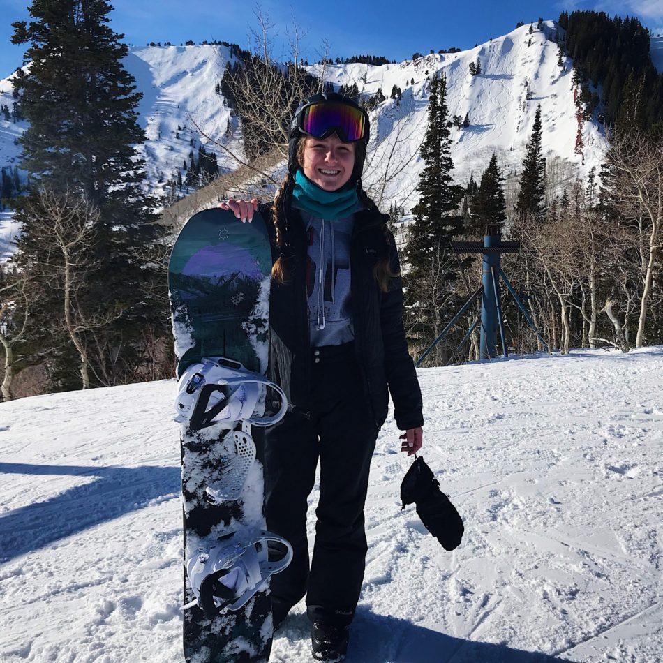 Elizabeth Sulek (10) has grown up skiing with her family since she was four years old. Recently Sulek decided to change from skiing to snowboarding. 