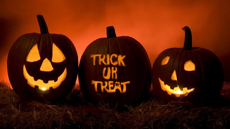 Halloween is celebrated on the last day of October every year: Oct. 31.  On this holiday, children dress up in costumes and go knocking on doors asking for candy.