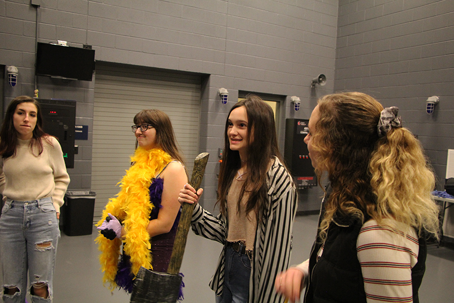 Genelle Snider (11) directs her group as they begin to act out a skit. Snider’s group of eleven students worked on a script writing project where they took ideas and put on a show using improvisation. 