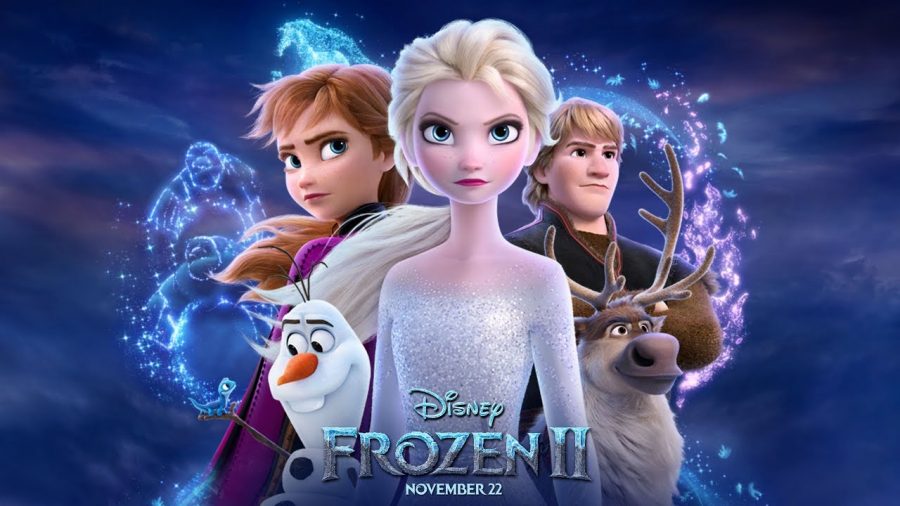 The Frozen II poster advertises the new movie by showing all the main characters. Disney released the film on Friday, Nov. 22, 2019. 