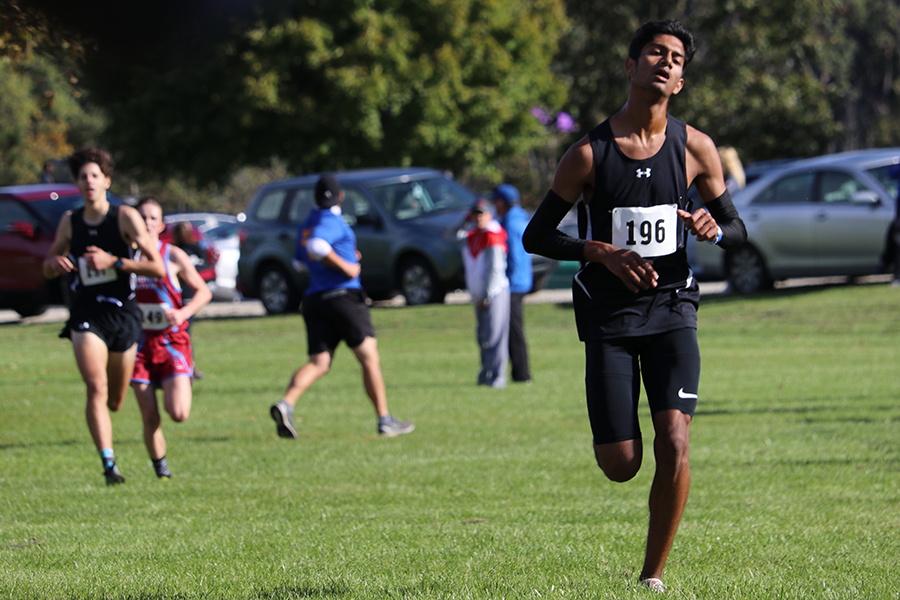 Zakaria Mohiuddin (11) runs regionals for cross country. The boys placed second.
Picture by: Mia Born