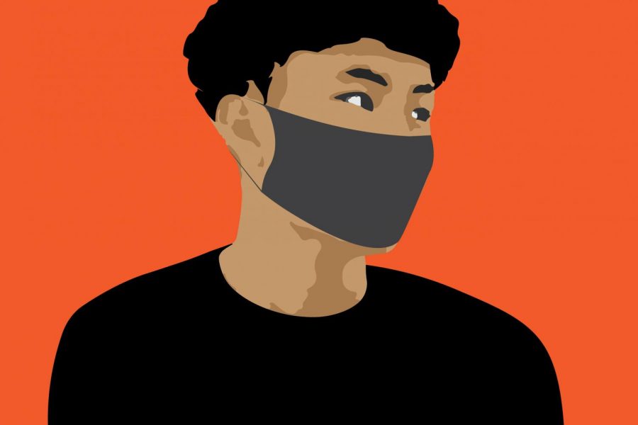Simply wearing masks as a safety precaution has led Asian-Americans to face particular scrutiny. The anti-Asian sentiment seen online is indicative of increasingly overt racism in the real world.  Illustration by Joshua Chen
