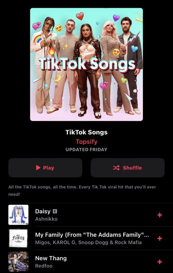 Apple%0AMusic%E2%80%99s+%E2%80%9CTikTok+Songs%E2%80%9D+playlist+highlights+songs+that+are+currently+trending+on+TikTok.++It%E2%80%99s+filled+with+songs+that+are+used+for+dances%2C+POVS%2C+makeup+tutorials%2C+and+more.%0A