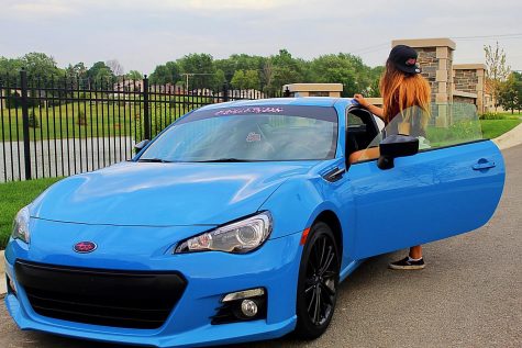 Asia Garcia shows off her new BRZ series HyperBlue along with her multiple add-ons and decals. With the extra equipment bought and used, Garcia’s car reflects the many years she spent watching and studying cars.  
