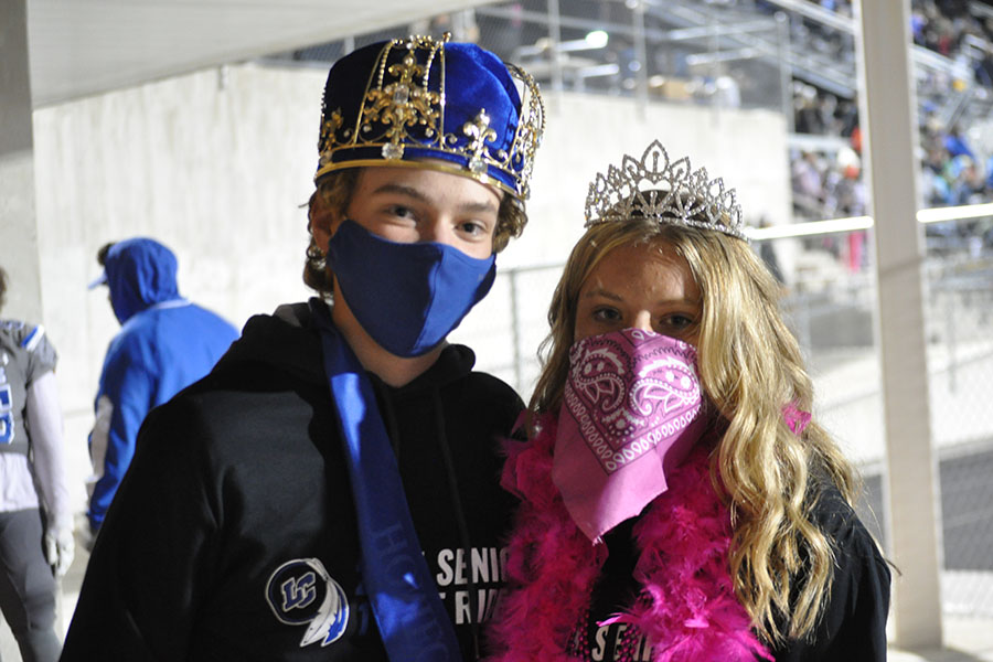 On Oct. 2 Ryan Huppenthal (12) and Riley Knestrict (12) were crowned homecoming king and queen. They were both very surprised and excited to be crowned but were sad because they couldn’t go to the homecoming dance this year. 
