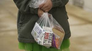 Free breakfast and lunch comes in a bag filled with a healthy and filling meal. They come in bags to help make it easier for students and faculty during this hard time.