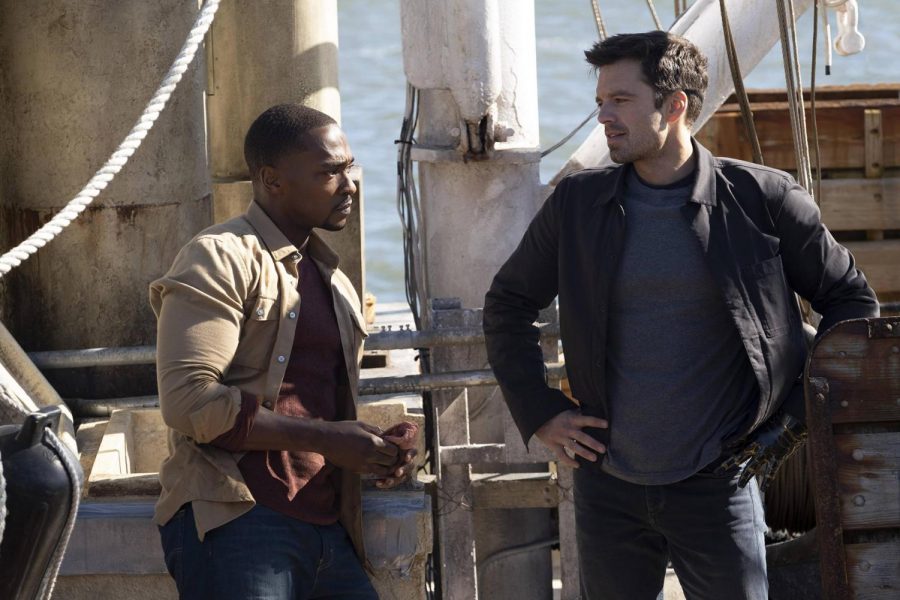 Sam Wilson, played by Anthony Mackie, and Bucky Barnes, played by Sebastian Stan, star in the new Disney+ show “The Falcon and the Winter Soldier.” The show takes place after Avengers: Endgame.