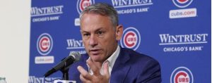 Discussing the road forward, Jed Hoyer, Director of Baseball operations, gives a press conference regarding the 2024 season. The Cubs finished second in the National League Central.
