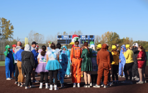 Lake Central Softball Halloween Dodgeball Practice