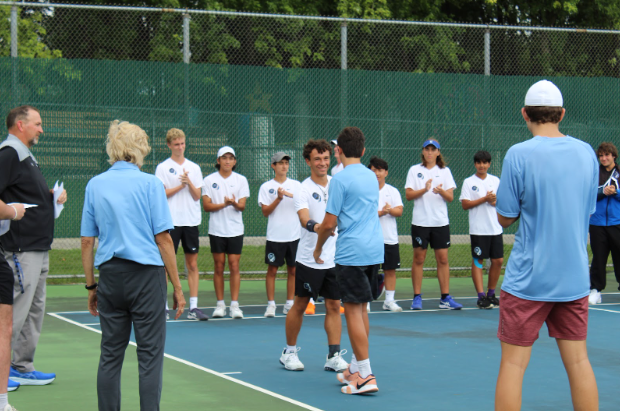 Boys Varsity Tennis Demolishes Hanover @ LC
